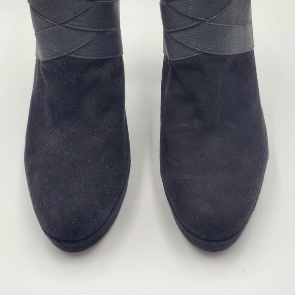 Stuart Weitzman - Black Suede Platform Booties - Picture 11 of 16